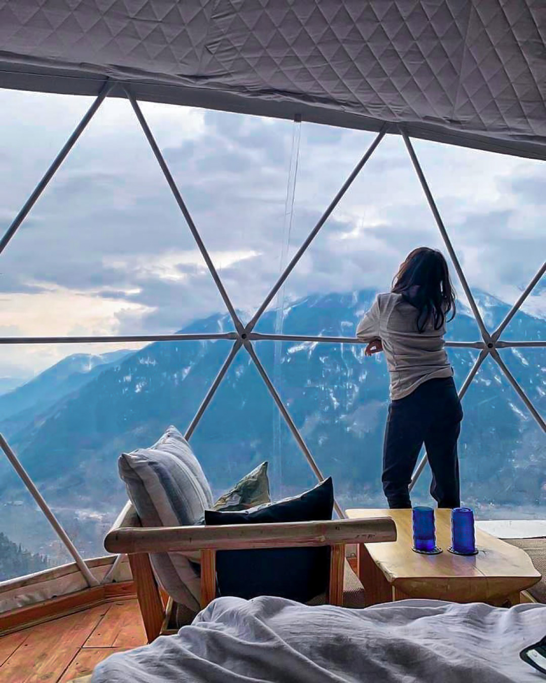 GlampEco Geodesic Dome Winter View